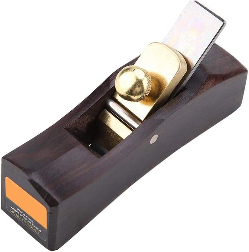 LIXINDEE Mini Wood Planer Hand Tool, Pocket Plane, Tiny Ebony Plane for Wood,Small Hand Plane Wood Planer Woodcraft Tool, Perfect for Woodworking, Trimming, Surface Smoothing (E Arc bottom Plane) - Image 1